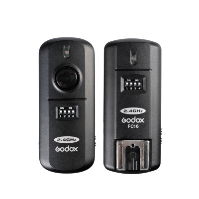  Đèn flash Godox FC-16 2.4GHz 16 kênh điều khiển từ xa không dây  cho Nikon D5100 D90 D7000 D7100 D5200 - Đen - phích cắm JP