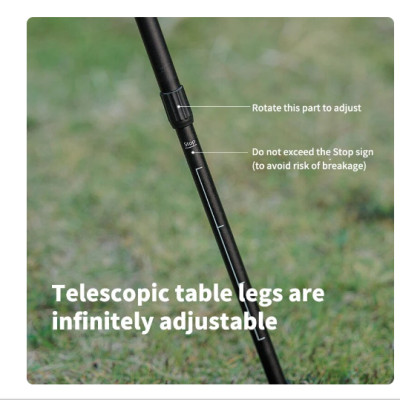 Bàn tròn mini di động kèm gậy treo đèn Blackdog CBD2300JJ028