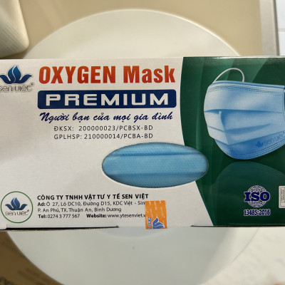 Khẩu trang y tế 4 lớp Sen Việt_Oxygen Mask - Hộp 50 Cái