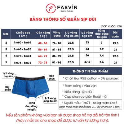 Quần lót nam Fasvin SV05.HN chất liệu mềm mịn co giãn thoải mái