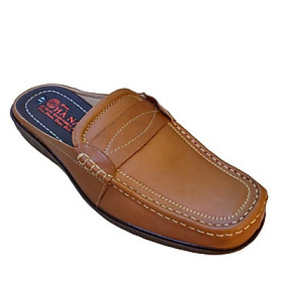 Dép Bít Mũi Nam Da Bò Thật TiTi ĐÔ Cao Cấp GSB2032d