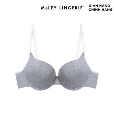 Bộ Đồ Lót Áo Cotton Có Gọng Đệm Vừa Nâng Ngực Lưng Logo Và Quần Lưng Xéo Đồng Bộ Miley Lingerie