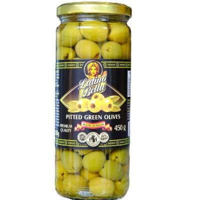 Trái Oliu xanh tách hạt Latino Bella Tây Ban Nha 450G
