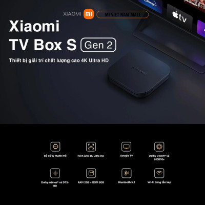 Đầu thu Tivi Xiaomi MI Box S Gen2- Hàng Chính Hãng