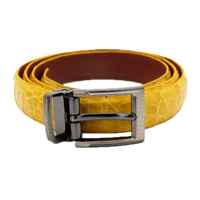 Thắt Lưng Nữ Da Cá Sấu Huy Hoàng HT5210 - Vàng Nghệ