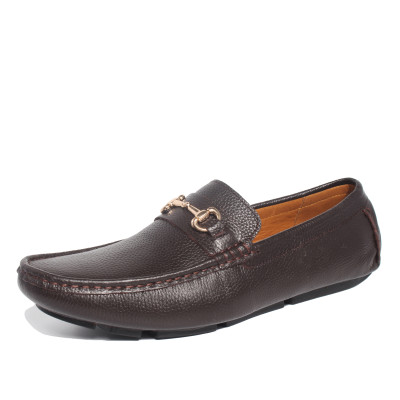 Giày MICHILUX Da Bò Thật Chính Hãng Horse Bit Moccasin CIEHM Màu Nâu Sẫm