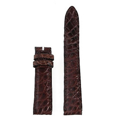 HT8278 - Dây đồng hồ Huy Hoàng da cá sấu 2 mặt da size 16, 18, 20 màu nâu đất