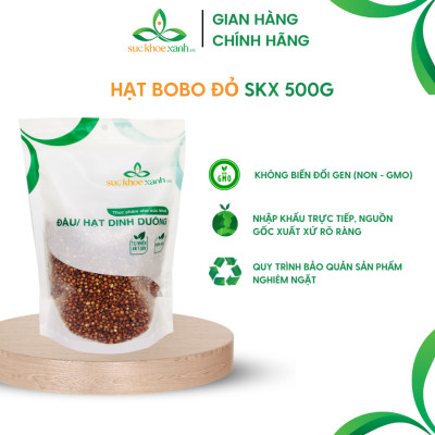 Hạt Bobo (Ý Dĩ) đỏ Sức Khỏe Xanh, Túi 500g nhập khẩu từ Ấn Độ