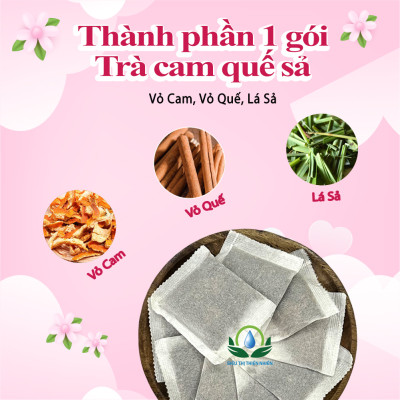 Trà Cam Quế Sả Mix Hộp 30 Gói Túi Lọc Siêu Thị Thiên Nhiên
