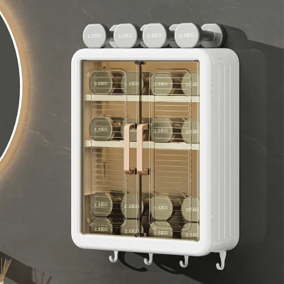 Tủ Đựng Đồ Nhà Tắm Đa Năng Có Cánh Cửa Hút Nam Châm Chống Bụi Bặm Chống Nước