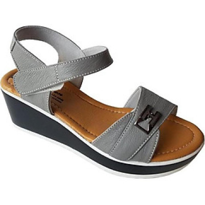 Giày Sandal Nữ Đế Xuồng BIGGBEN Da Bò Thật SDX04