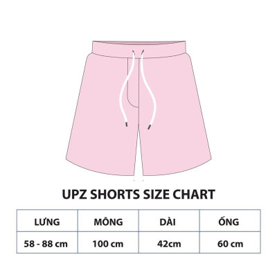 UPZ Quần Shorts Thun Thêu Chữ UPZ (6 Màu)
