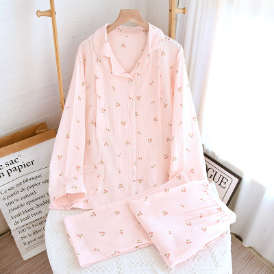 Bộ Đồ Bầu Và Sau Sinh Xô Muslin Cổ Tròn B254