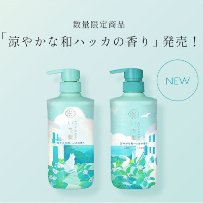 Combo Dầu Gội Và Dầu Xả Kracie Ichikami Dưỡng Tóc Chắc Khoẻ Hương Bạc Hà (480ML)