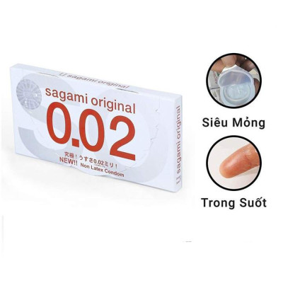 Bcs Sagami 002 - Siêu mỏng - Non Latex - 2s - Che Tên Sản Phẩm
