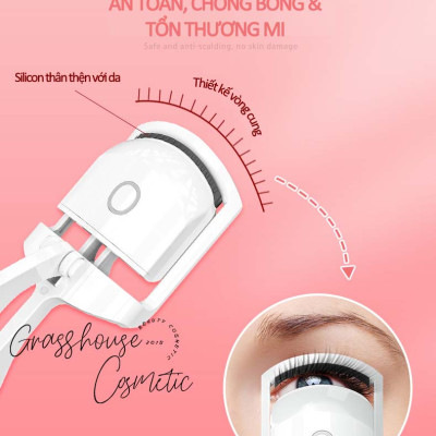 Máy Uốn Mi Bằng Nhiệt An Toàn, Dụng Cụ Uốn Lông Mi Cong Tự Nhiên Bằng Nhiệt Kiểm Soát Nhiệt Độ Magic Curl