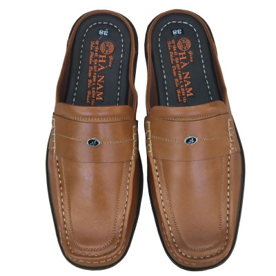 Dép Bít Mũi Nam Da Bò Thật TiTi ĐÔ Cao Cấp GSB2091d