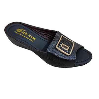 Dép Nữ Quai Ngang Đế Xuồng HÀ NAM Da Bò Thật Cao Cấp DNU2140