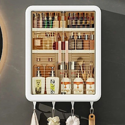 Tủ Đựng Đồ Nhà Tắm Đa Năng Có Cánh Cửa Hút Nam Châm Chống Bụi Bặm Chống Nước