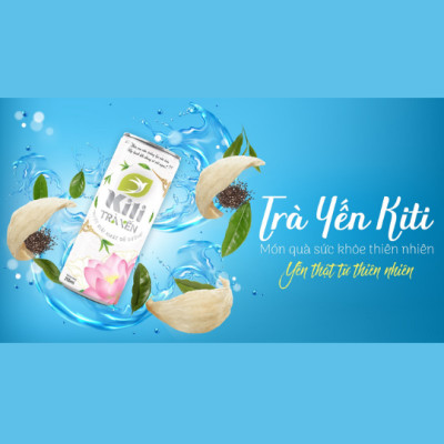 [3 LON] TRÀ YẾN KITI - Trà Xanh kết hợp Hạt Chia và Yến Sào từ thiên nhiên vừa giải khát vừa thơm ngon bổ dưỡng