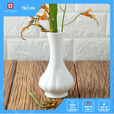 Lọ hoa củ tỏi sứ Long Phương AA7104 dung tích 500ml