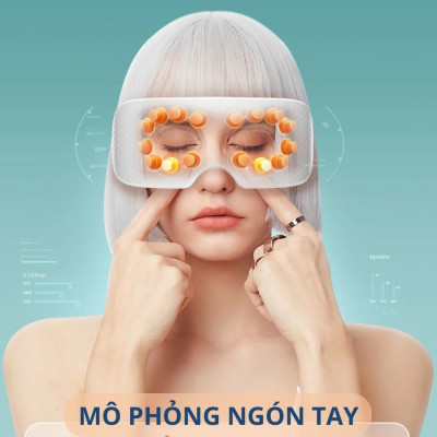 Máy massage mắt 16 đầu rung KACHI MK380 phun sương thư giãn - hàng chính hãng