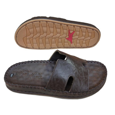 Dép Nam Quai Ngang Da Bò Thật TiTi ĐÔ Cao Cấp DNA2210