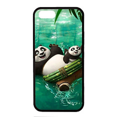 Ốp lưng dành cho Iphone 5 Gấu Trúc Nền Xanh - Hàng Chính Hãng