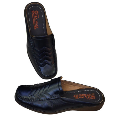 Dép Bít Mũi Nam Da Bò Thật TiTi ĐÔ Cao Cấp GSB2095d