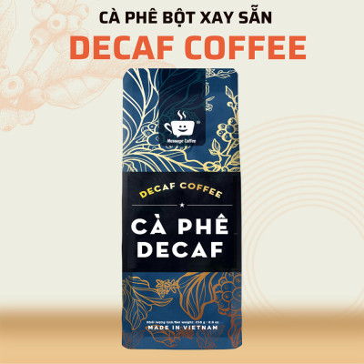 Cà Phê Decaf Cao Cấp Không Mất Ngủ, Cà Phê Tách Cafeine Phù Hợp Cho Người Bị Say Cafe Nguyên Chất - Gói 200 Gram - Bột
