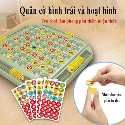 Bộ đồ chơi Cờ lật ghi nhớ tìm hình giống nhau cho 4 người chơi - rèn luyện trí nhớ cho bé