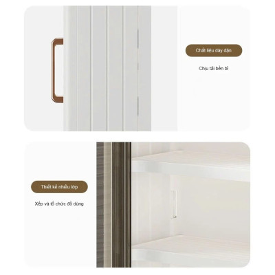 Tủ Đựng Đồ Nhà Tắm Đa Năng Có Cánh Cửa Hút Nam Châm Chống Bụi Bặm Chống Nước