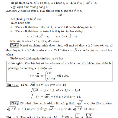 Để Học Tốt Toán 9 Tập 1 - KV