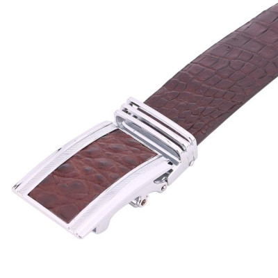 HC4748-49-50-51 - Thắt lưng nam da cá sấu Huy Hoàng nguyên con bụng 4P màu đen, nâu đỏ, nâu đất, vàng bò