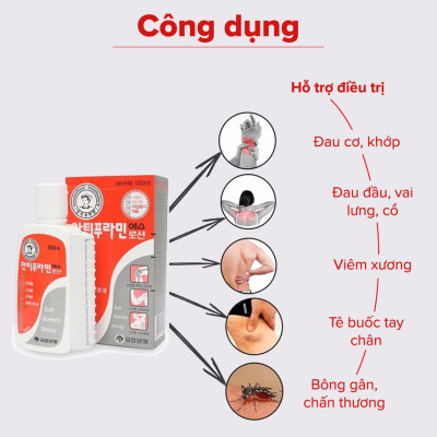 [Chai 100ml] Dầu nóng Hàn Quốc xoa bóp massage Antiphlamine