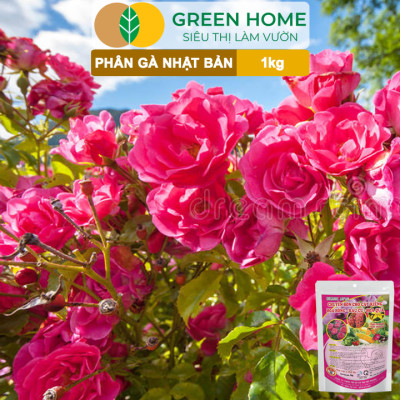 Phân Gà Greenhome, Bao 1kg, Nhập Khẩu Nhật, Viên Nén, Hữu Cơ Bón Rau, Quả