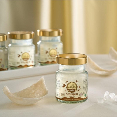 [CHÍNH HÃNG] Yến Sào Hoàng Kim - Hộp Quà Nguyên Bảo Phú Quý (50g Tổ Yến Thượng Hạng & 4 Hũ Yến Chưng Đường Phèn) - Quà Biếu Cao Cấp, Sang Trọng