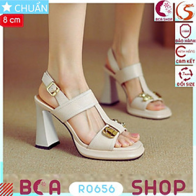 Giày cao gót nữ hở mũi 8p RO656 ROSATA tại BCASHOP thiết kế thời trang, sành điệu cùng gấu vàng siu cute