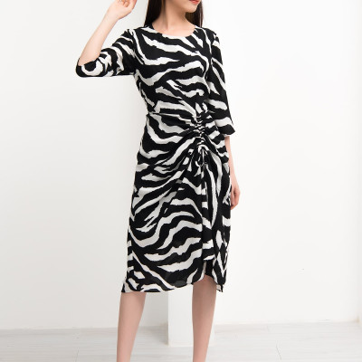 Đầm Lụa Hàn Tay Lở Nhún Eo Maxivic, La Mộc - LM72154A