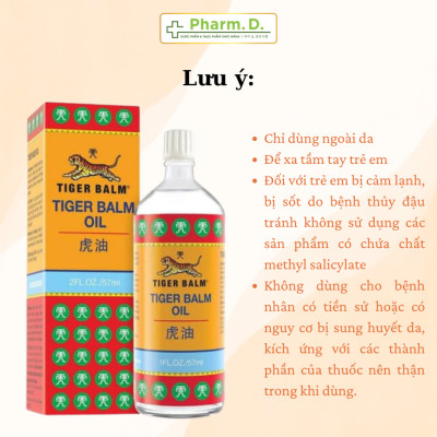 Dầu Tiger Balm, Tiger Balm Pain Relieving Liniment giảm mỏi cơ, đau và nhức cơ 57ml