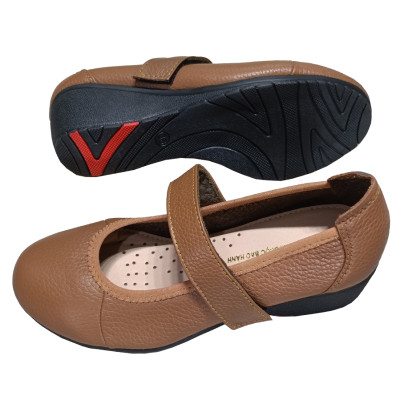 Giày Nữ Búp Bê Đế Xuồng HA NAM Da Bò Thật Thời Trang Cao Cấp 5cm GBBN2059