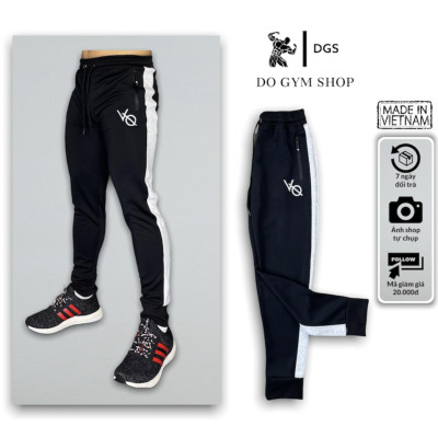 Quần dài tập gym nam DO GYM SHOP form ôm body, thun polyester không xù lông