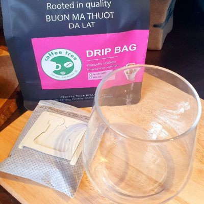 Cà phê túi lọc nguyên chất 100% loại hiện đại Coffee Tree đắng nhẹ, thơm nồng