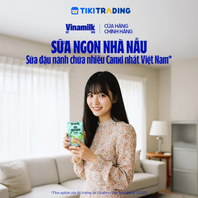 Thùng 48 bịch sữa đậu nành cao canxi Vinamilk 220ml