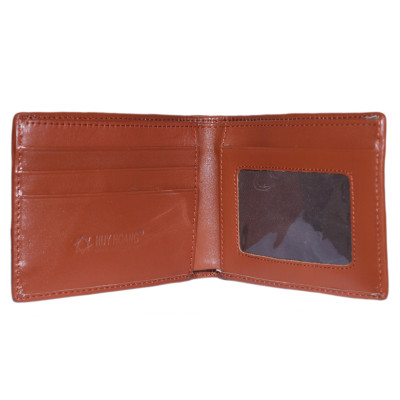 Ví Nam Da Cá Sấu Gai Đuôi Huy Hoàng HT2209 (12.5 x 10 cm) - Vàng