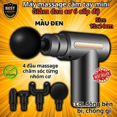 Súng Massage Mini Toàn Thân, Máy Massage Cầm Tay Mini 6 Cấp Độ Chuyên Sâu Đa Năng D Danido