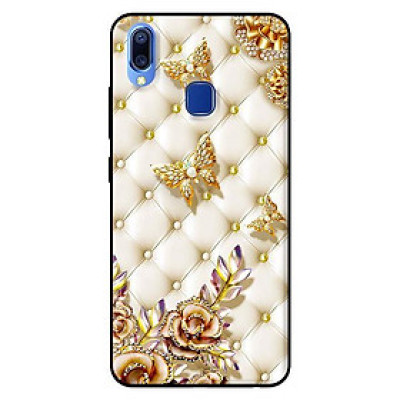 Ốp lưng in cho Vivo Y95 mẫu Bướm Vàng Giả Da - Hàng chính hãng