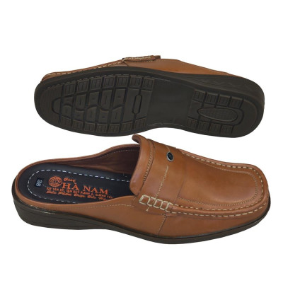 Dép Bít Mũi Nam Da Bò Thật TiTi ĐÔ Cao Cấp GSB2091d