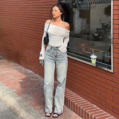 Quần Jean Ống Rộng Classic Air Blue Aaa Jeans