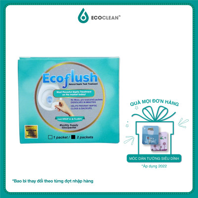 Vi Sinh Xử Lý Bồn Cầu, Bể Phốt  Đầy, Tràn - EcoFlush Hộp Nhỏ - Túi Gói Sinh Học Tự Huỷ